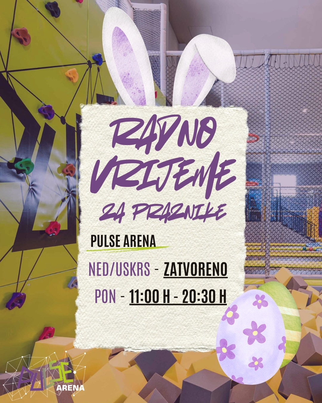 Radno vrijeme Pulse Arene za Uskrs